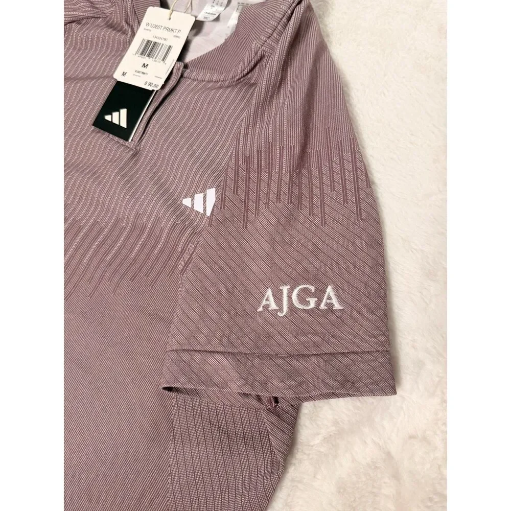 NWT Adidas Ultimate365 Golf Polo Women Size M Shadow Fig AJGA Stretch Moisture - Picture 5 of 7
